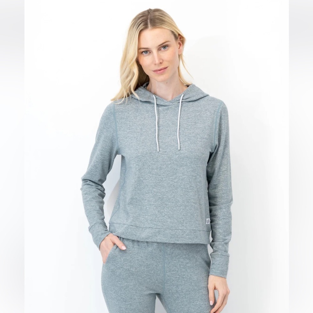 RHOBACK S Crop Tempo Performance Hoodie VSoft™ Heathered Jungle Green Activewear